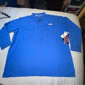 BIMINI BAY OUTFITTERS Long Sleeve Flats 5 V BLOODGUARD Fishing Shirt  NWT LS XXL